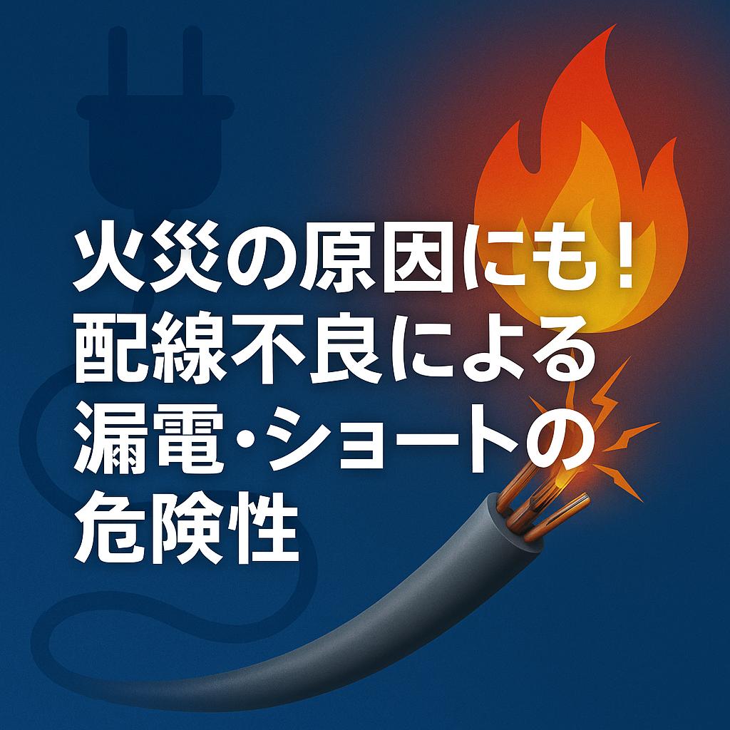 火災の原因にも！配線不良による漏電・ショートの危険性