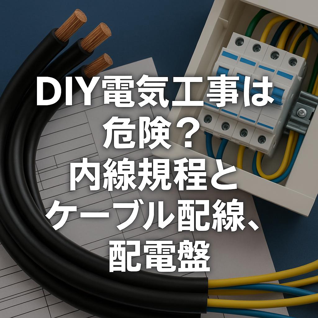 DIY電気工事は危険？内線規程とケーブル配線、配電盤