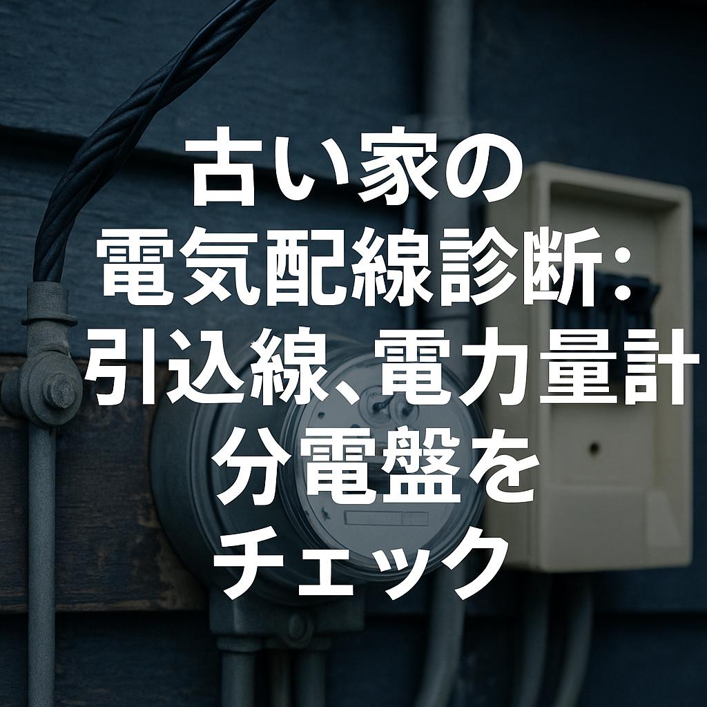 古い家の電気配線診断：引込線、電力量計、分電盤をチェック