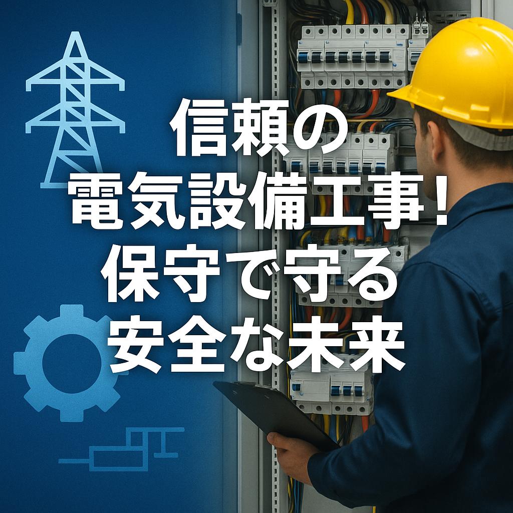 信頼の電気設備工事！保守で守る安全な未来