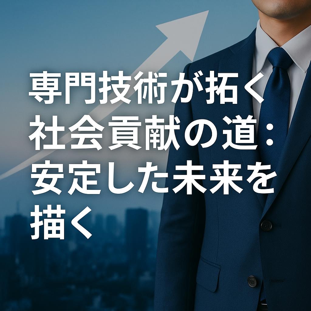 専門技術が拓く社会貢献の道：安定した未来を描く