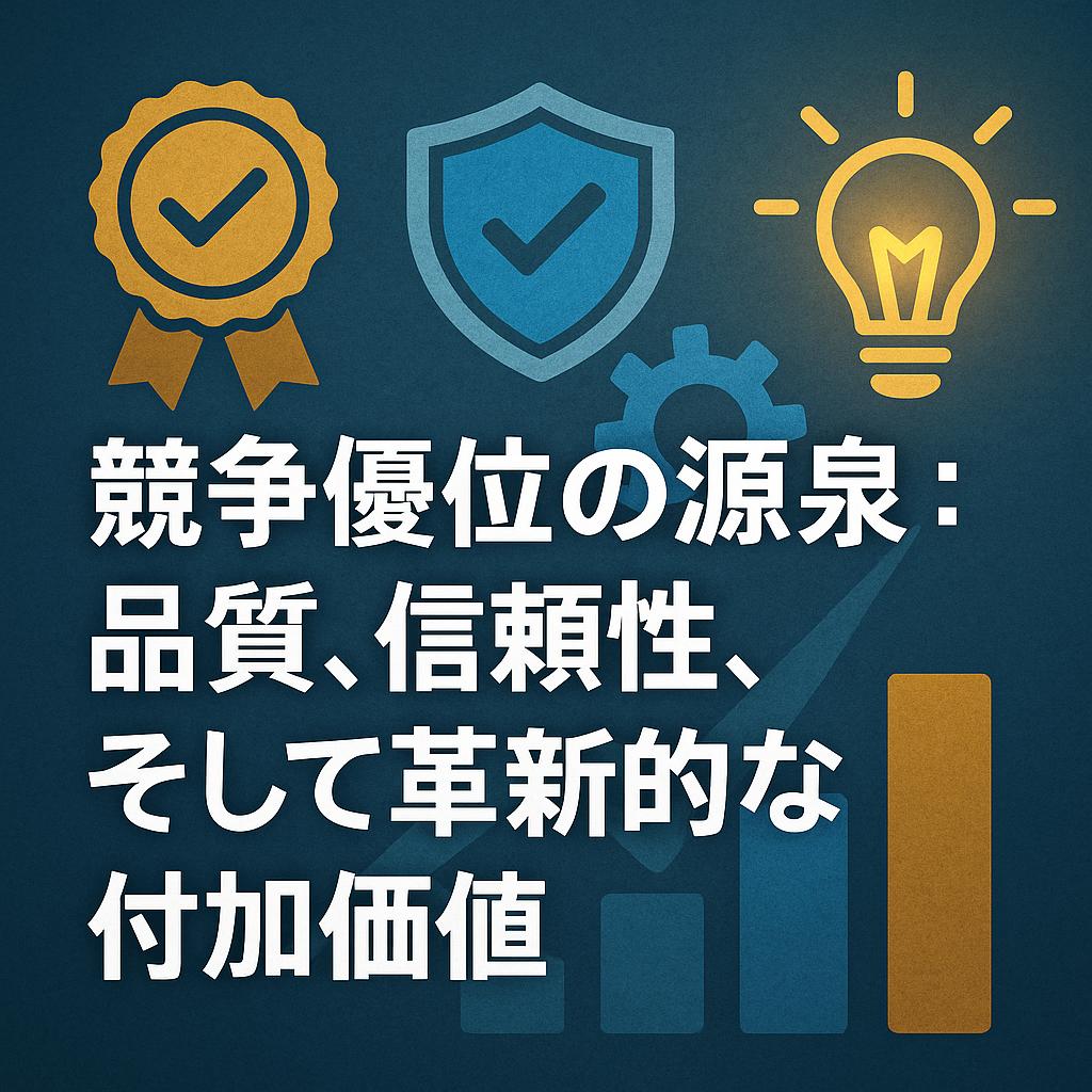 競争優位の源泉:品質、信頼性、そして革新的な付加価値