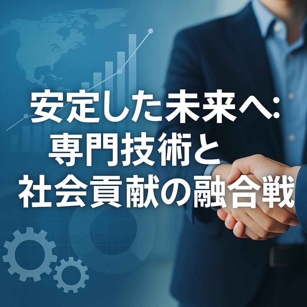 安定した未来へ：専門技術と社会貢献の融合戦略