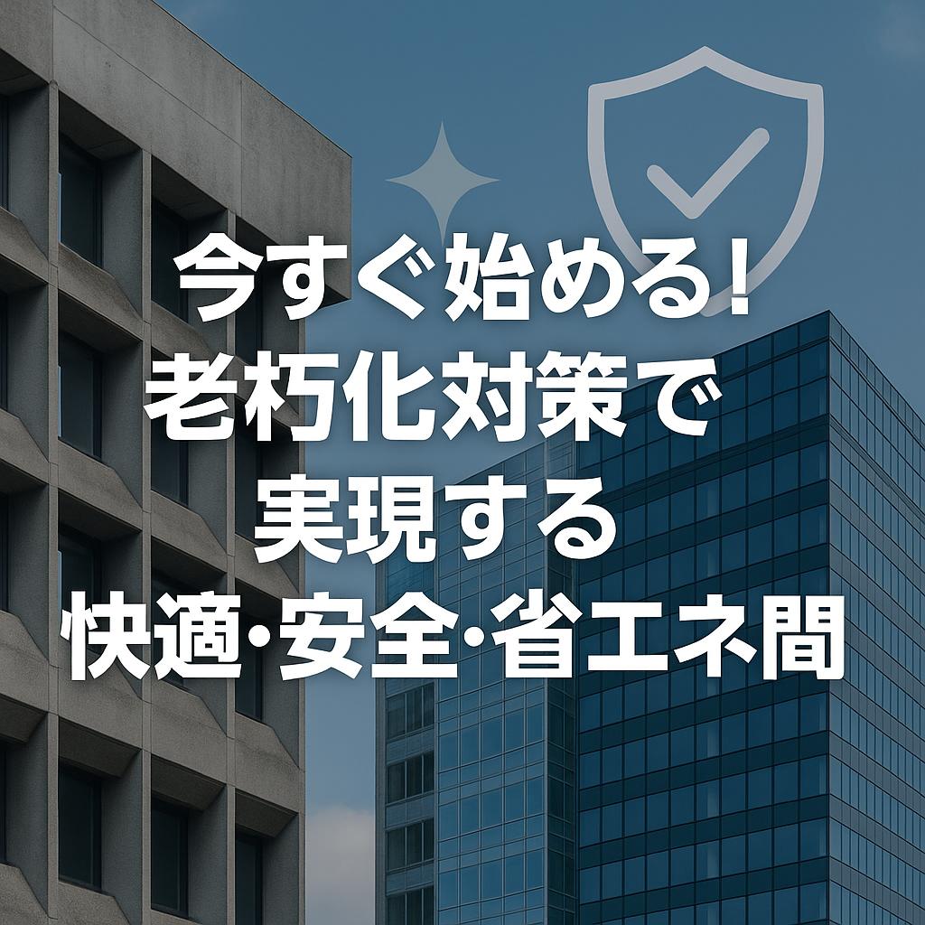 今すぐ始める！老朽化対策で実現する快適・安全・省エネ空間
