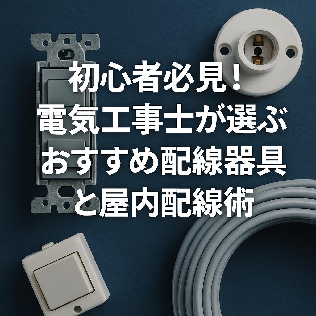 初心者必見！電気工事士が選ぶおすすめ配線器具と屋内配線術