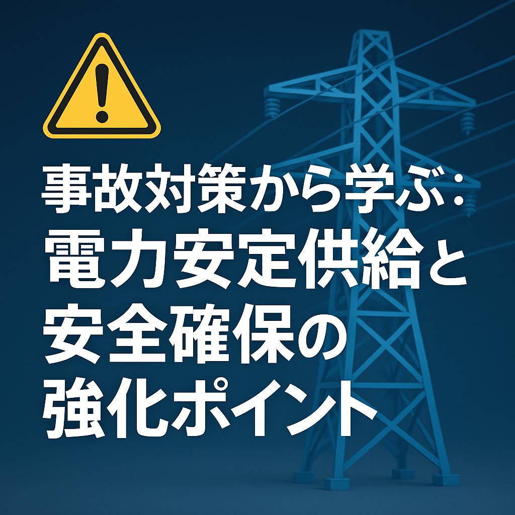 事故対策から学ぶ：電力安定供給と安全確保の強化ポイント