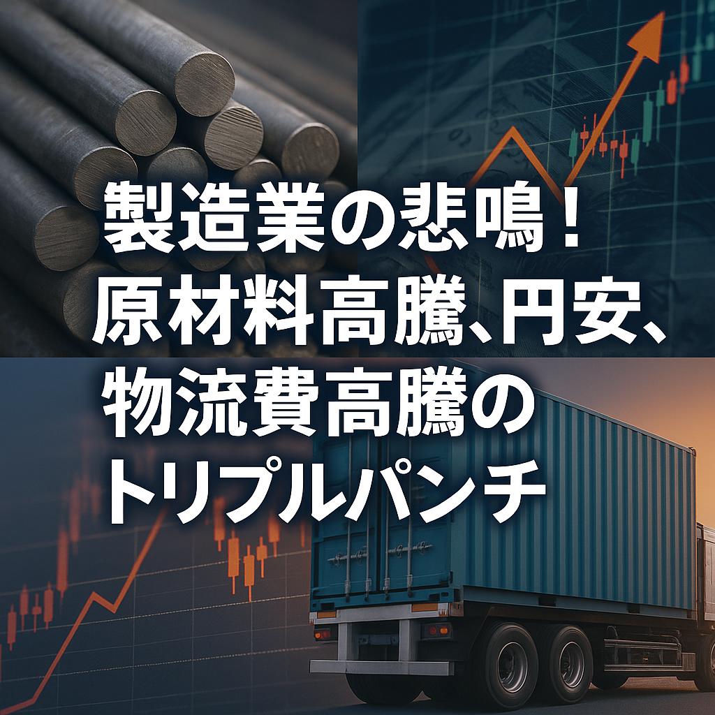 製造業の悲鳴！原材料高騰、円安、物流費高騰のトリプルパンチ
