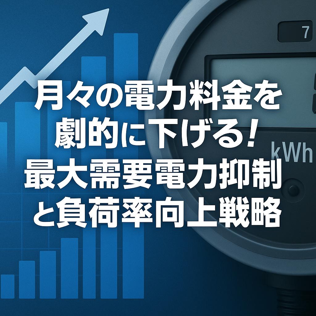 月々の電力料金を劇的に下げる！最大需要電力抑制と負荷率向上戦略