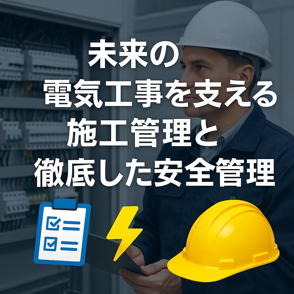 未来の電気工事を支える施工管理と徹底した安全管理