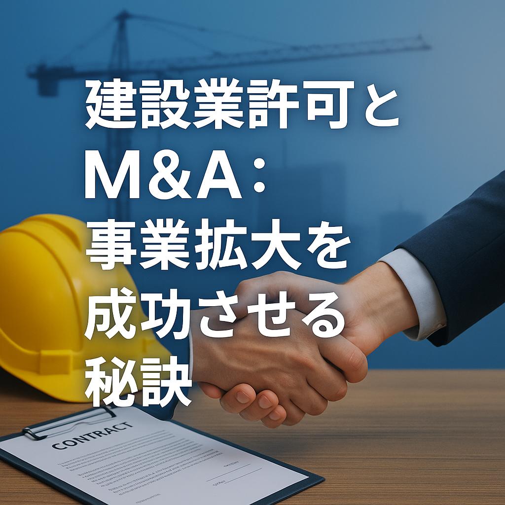 建設業許可とM&A：事業拡大を成功させる秘訣