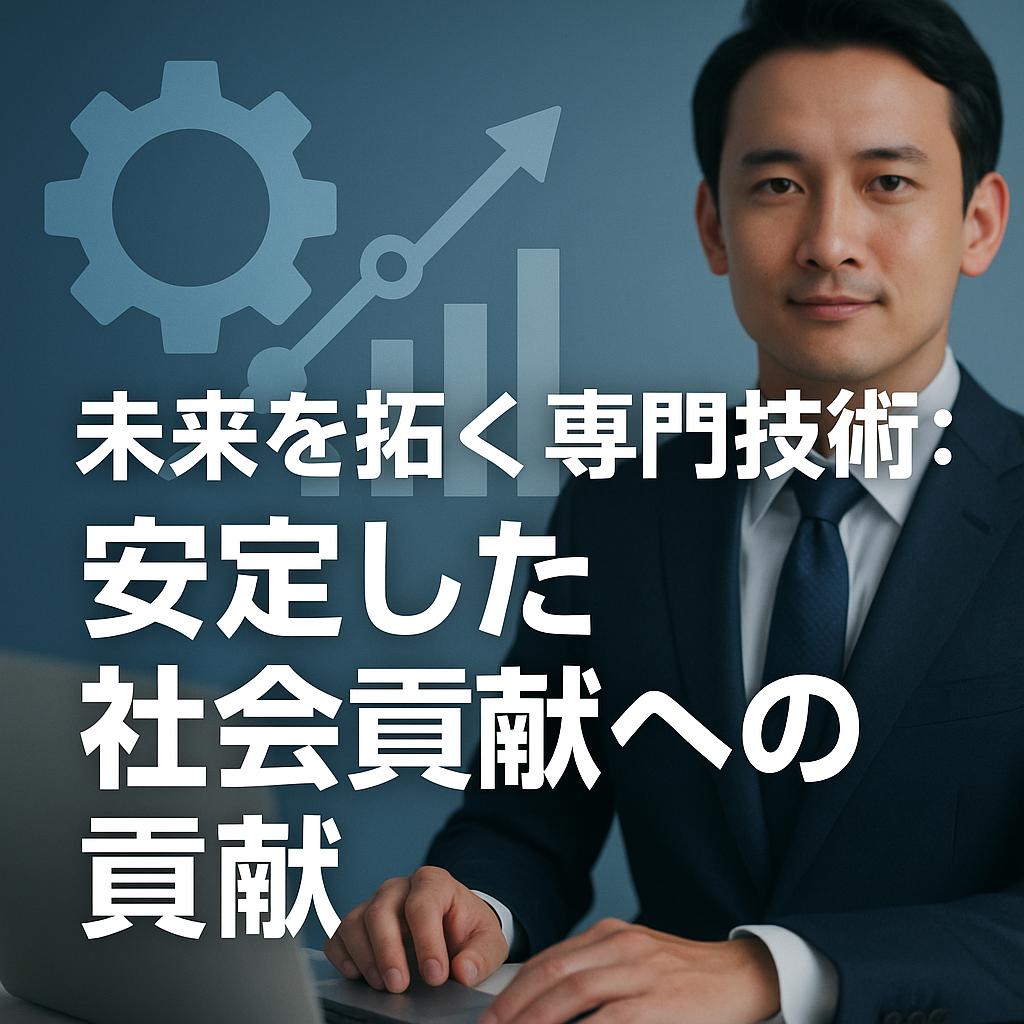 未来を拓く専門技術：安定した社会貢献への貢献
