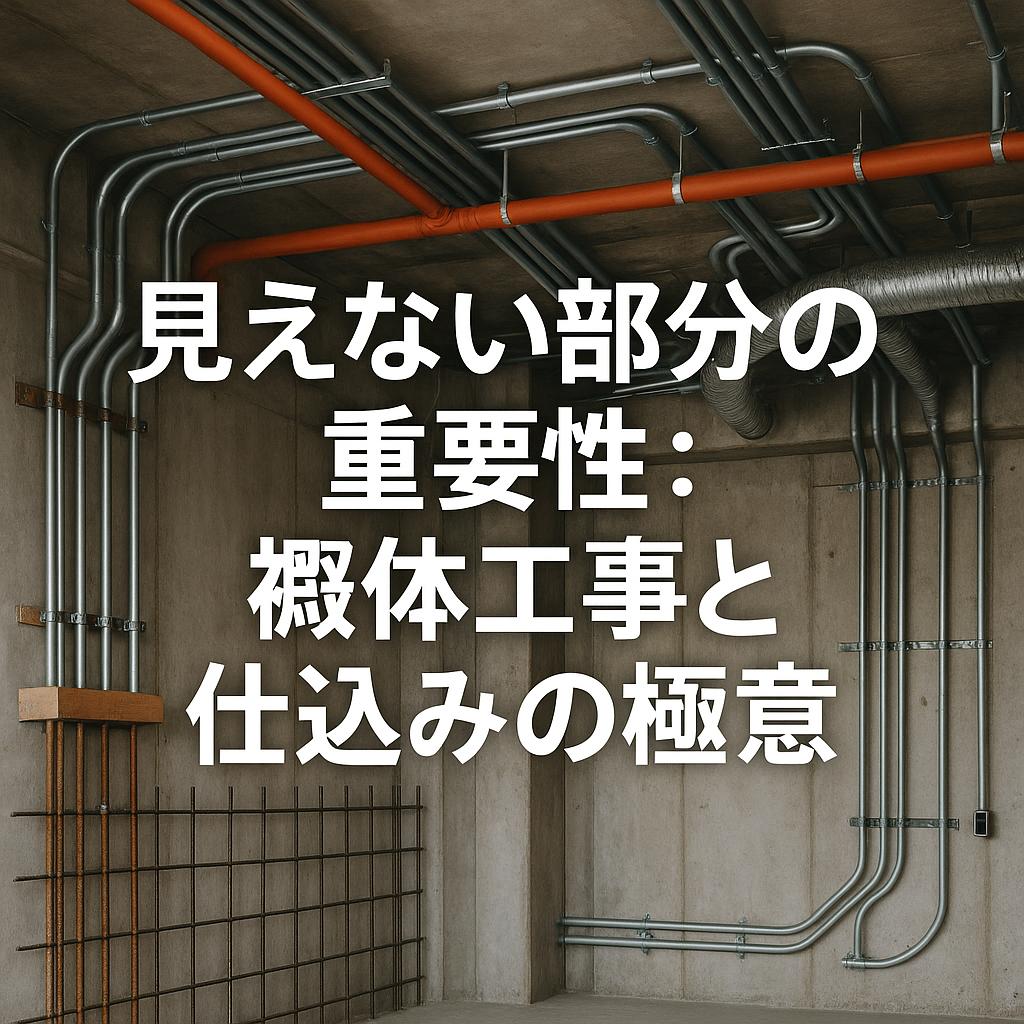 見えない部分の重要性：躯体工事と仕込みの極意