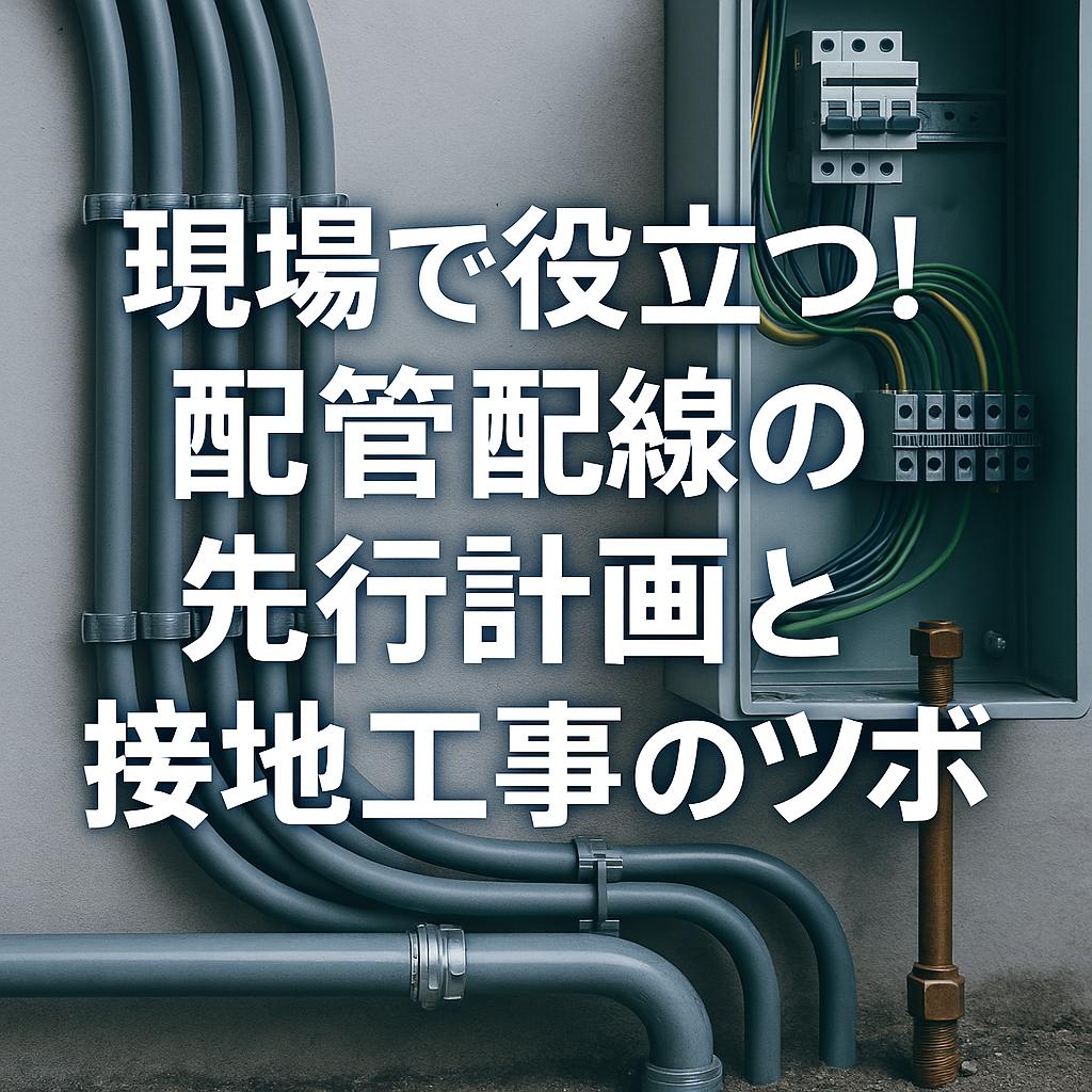 現場で役立つ！配管配線の先行計画と接地工事のツボ