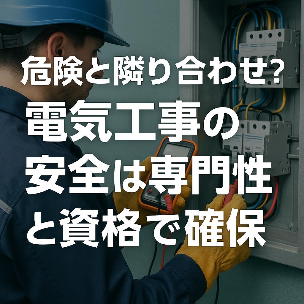 危険と隣り合わせ？電気工事の安全は専門性と資格で確保