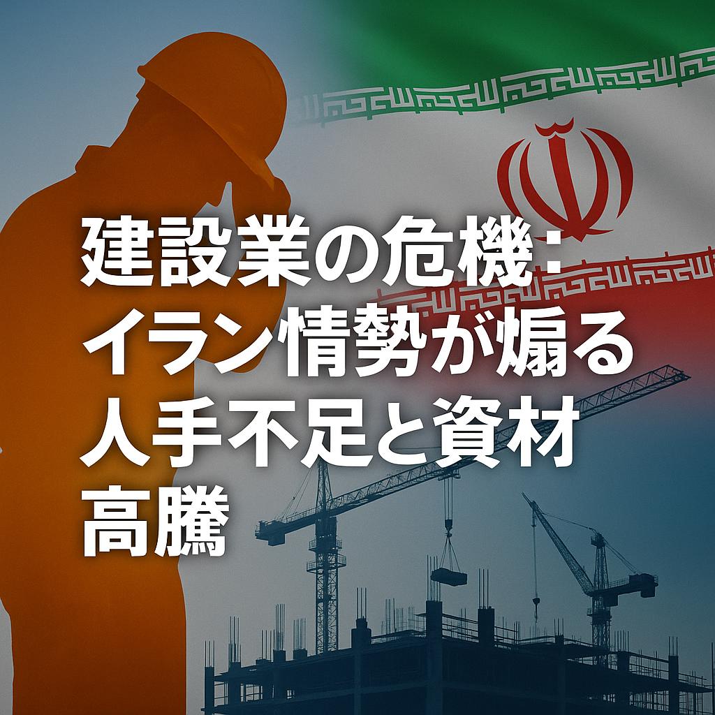 建設業の危機：イラン情勢が煽る人手不足と資材高騰
