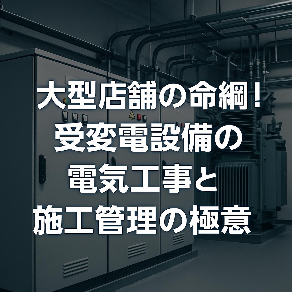 大型店舗の命綱！受変電設備の電気工事と施工管理の極意
