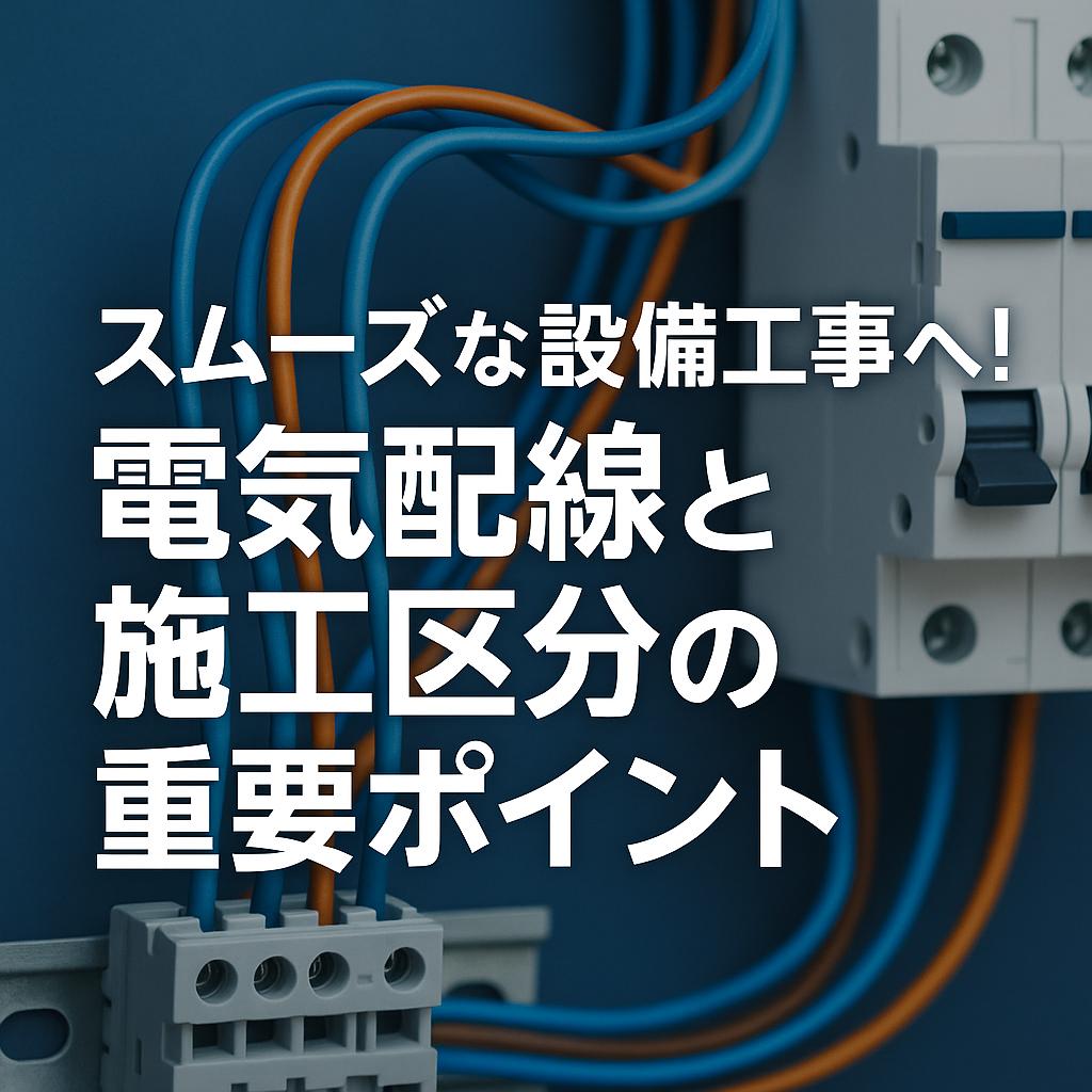 スムーズな設備工事へ！電気配線と施工区分の重要ポイント