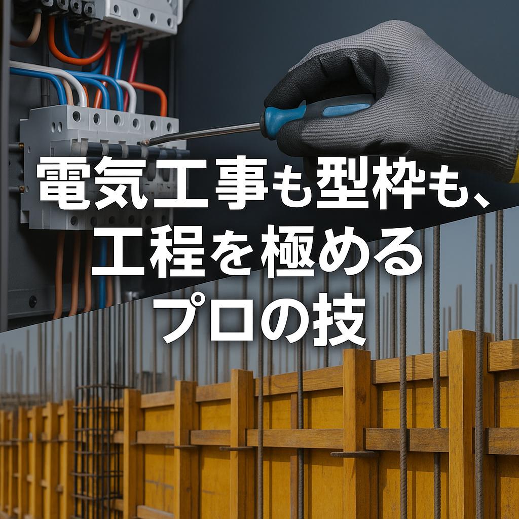 電気工事も型枠も、工程を極めるプロの技