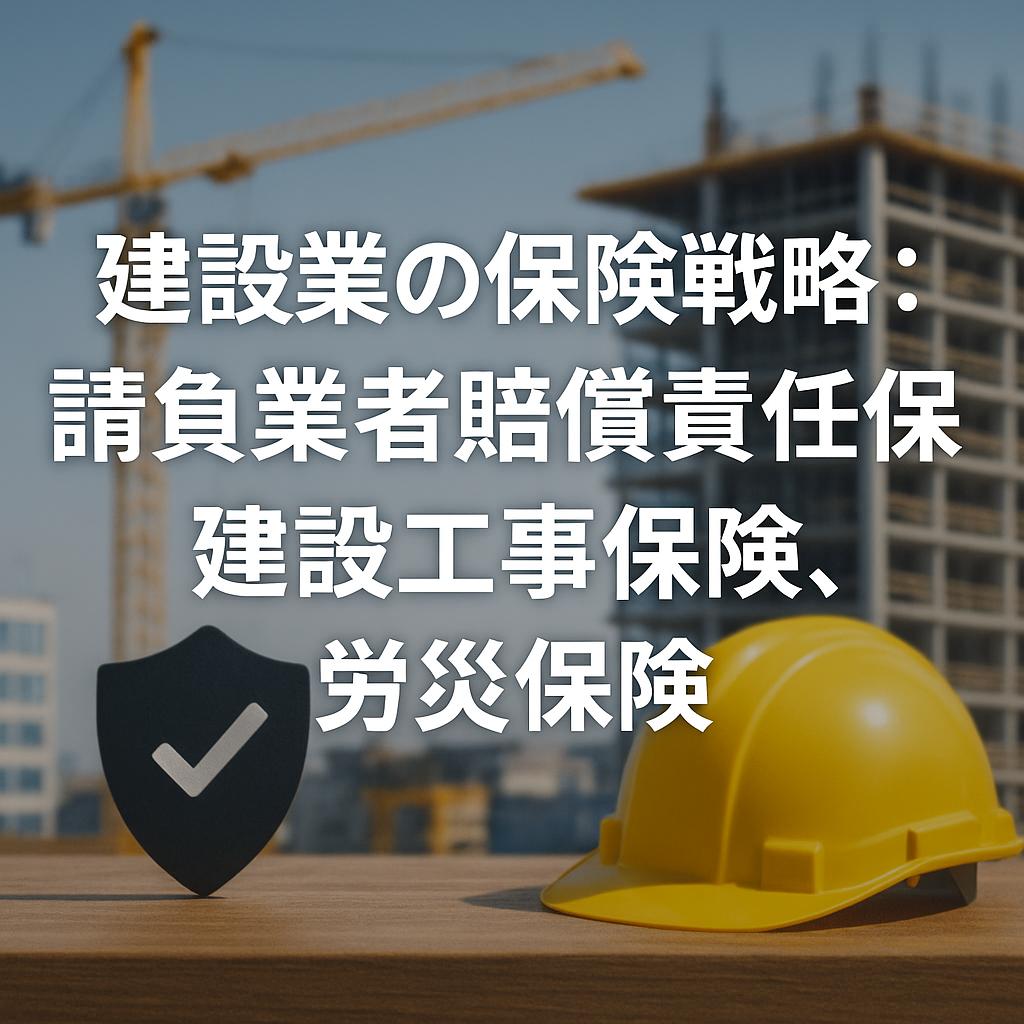 建設業の保険戦略：請負業者賠償責任保険、建設工事保険、労災保険
