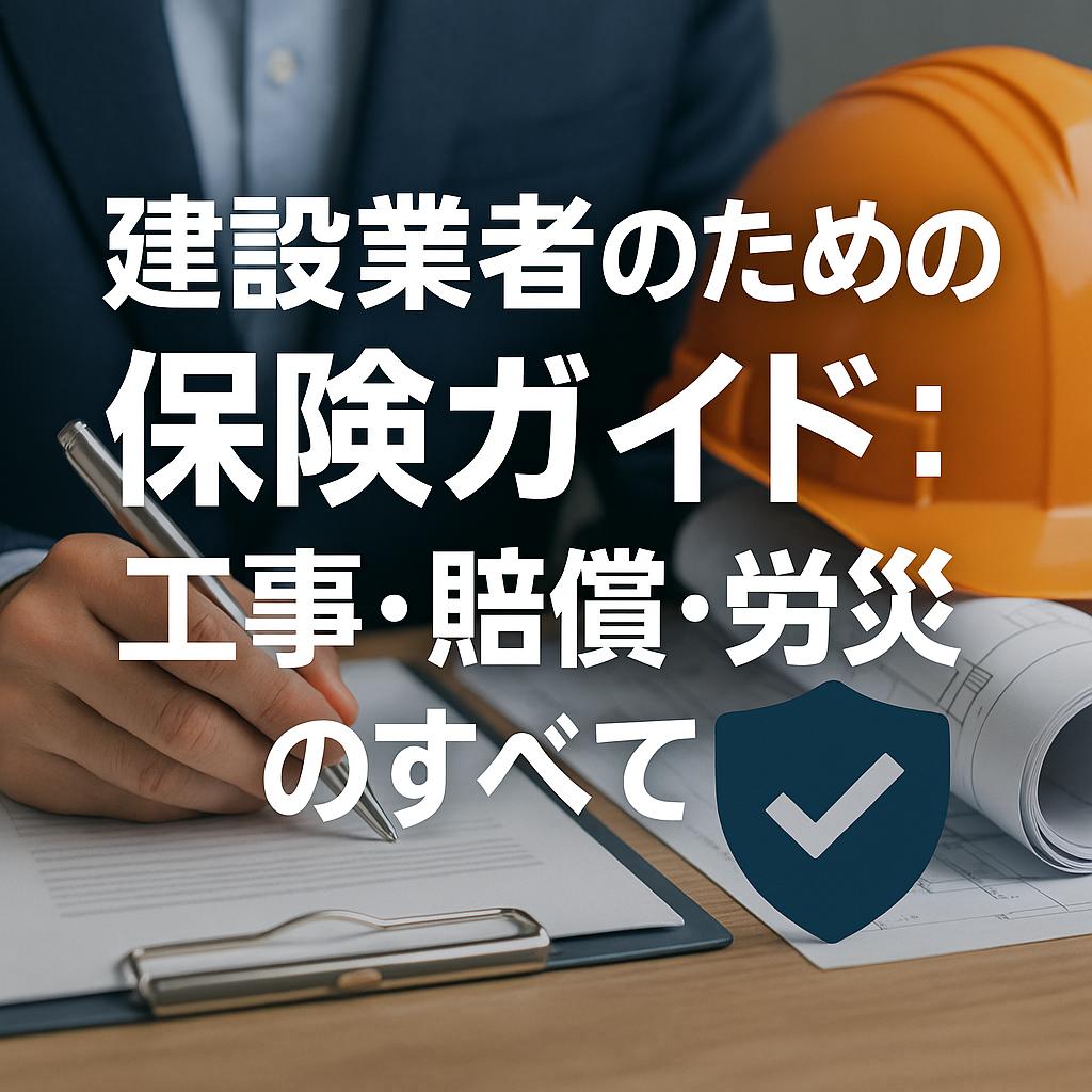 建設業者のための保険ガイド：工事・賠償・労災のすべて