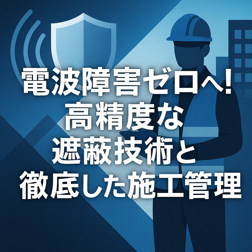 電波障害ゼロへ！高精度な遮蔽技術と徹底した施工管理
