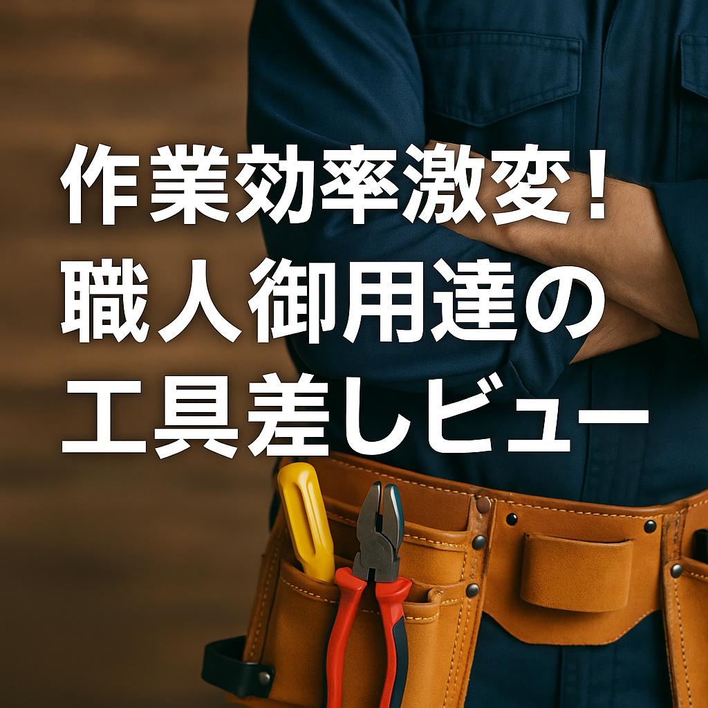 作業効率激変!職人御用達の工具差しレビュー