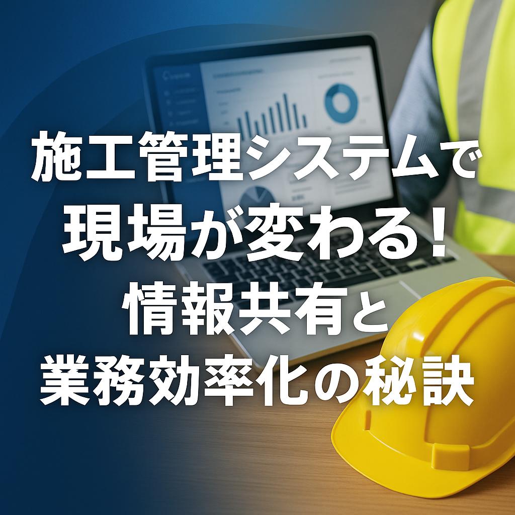 施工管理システムで現場が変わる！情報共有と業務効率化の秘訣