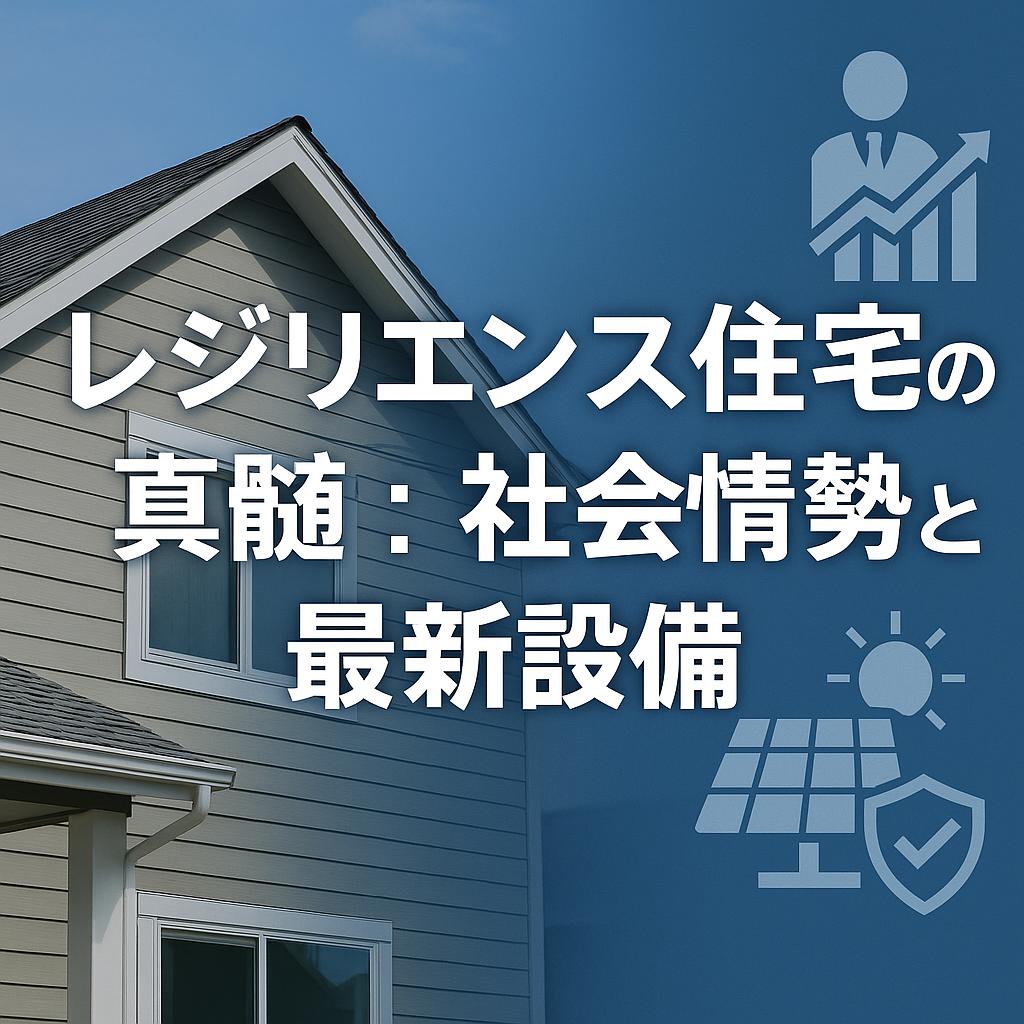 レジリエンス住宅の真髄：社会情勢と最新設備