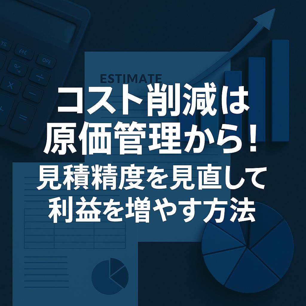 コスト削減は原価管理から！見積精度を見直して利益を増やす方法