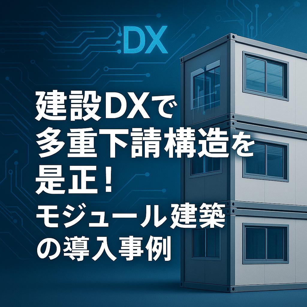 建設DXで多重下請構造を是正!モジュール建築の導入事例