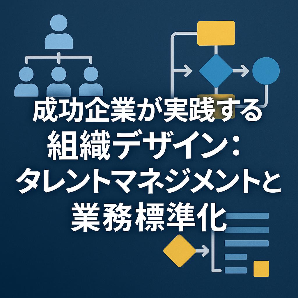 成功企業が実践する組織デザイン：タレントマネジメントと業務標準化