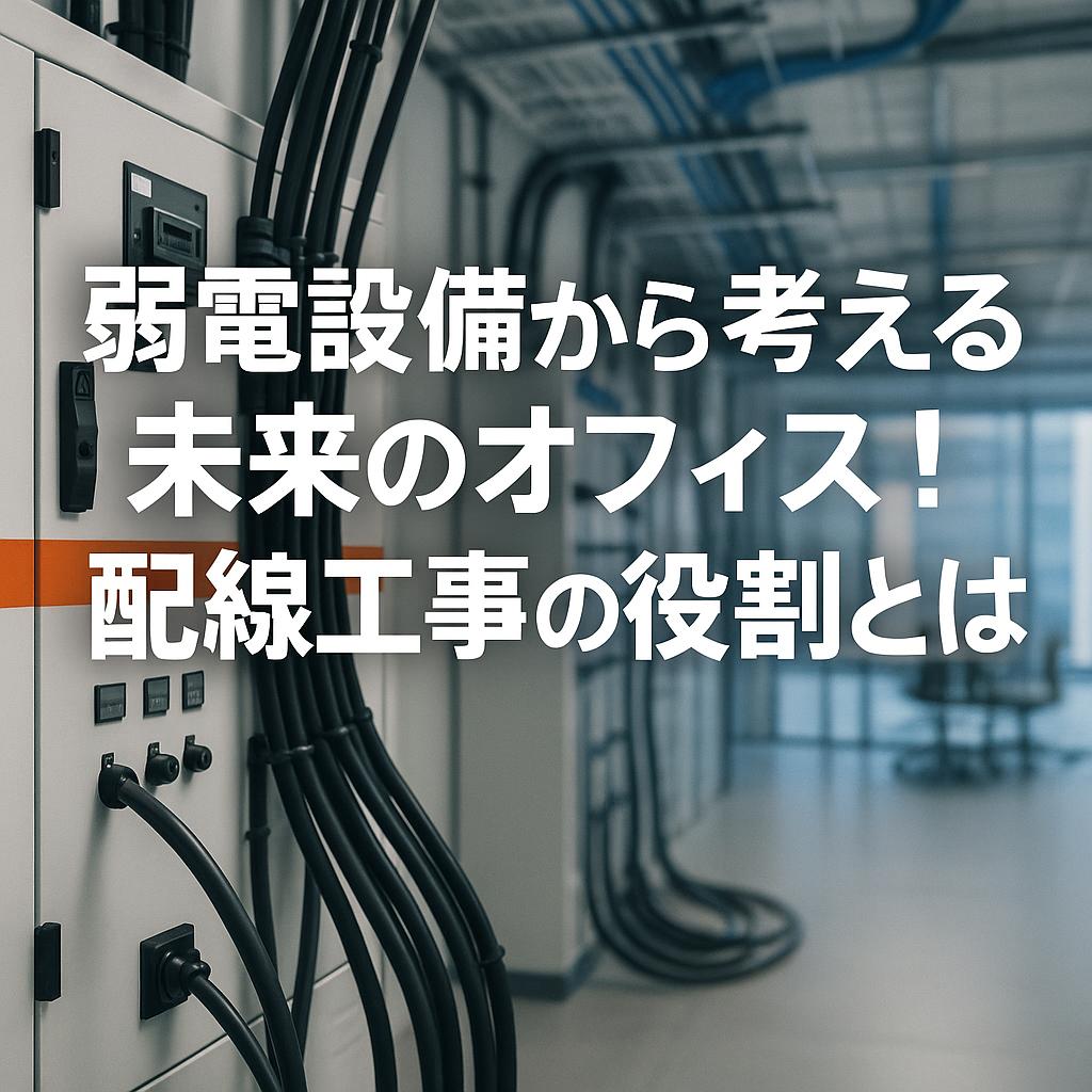 弱電設備から考える未来のオフィス！配線工事の役割とは