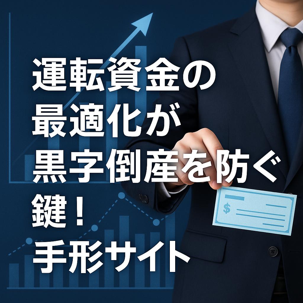 運転資金の最適化が黒字倒産を防ぐ鍵！手形サイト