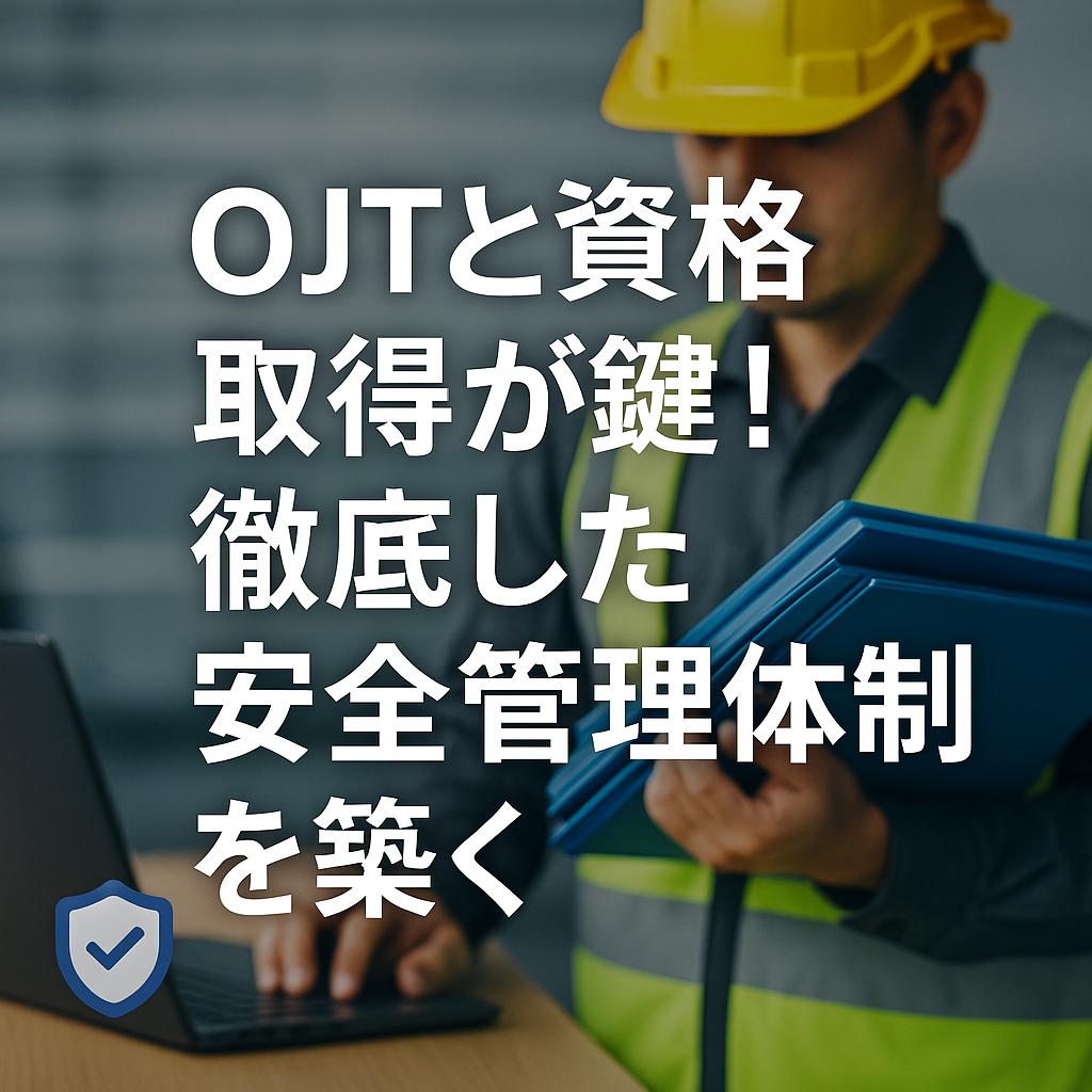 OJTと資格取得が鍵！徹底した安全管理体制を築く