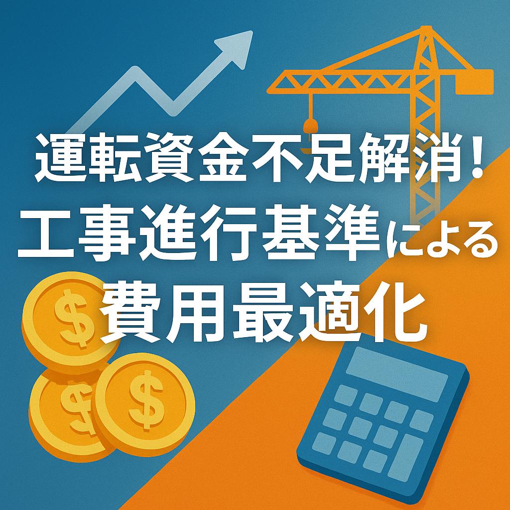 運転資金不足解消！工事進行基準による費用最適化
