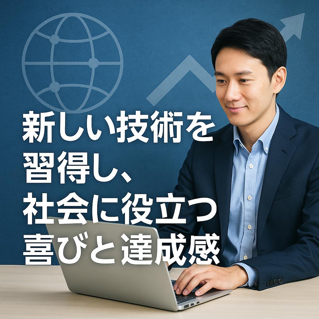 新しい技術を習得し、社会に役立つ喜びと達成感