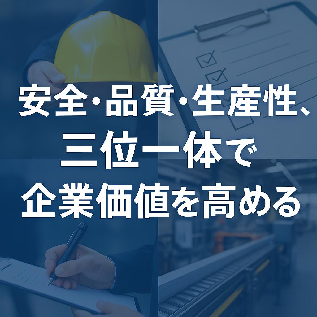安全・品質・生産性、三位一体で企業価値を高める